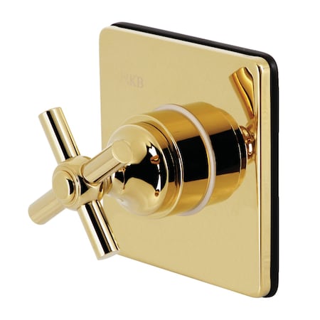 Kingston Brass SingleHandle ThreeWay Diverter Valve with Trim Kit, Polished Brass KS3042EX